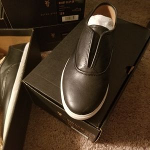 Frye Mindy Back Leather Slip On Sneakers